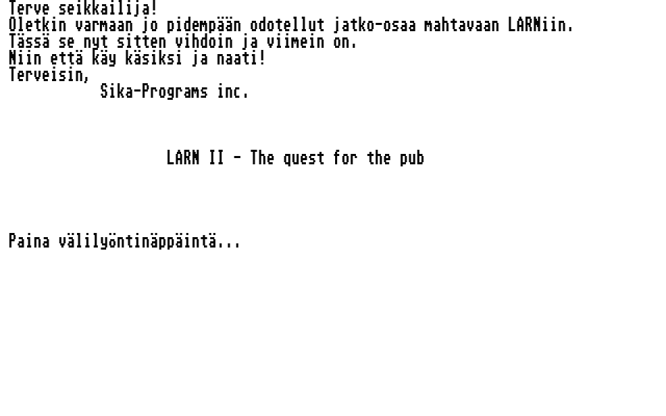 Larn II - The Quest for the Pub